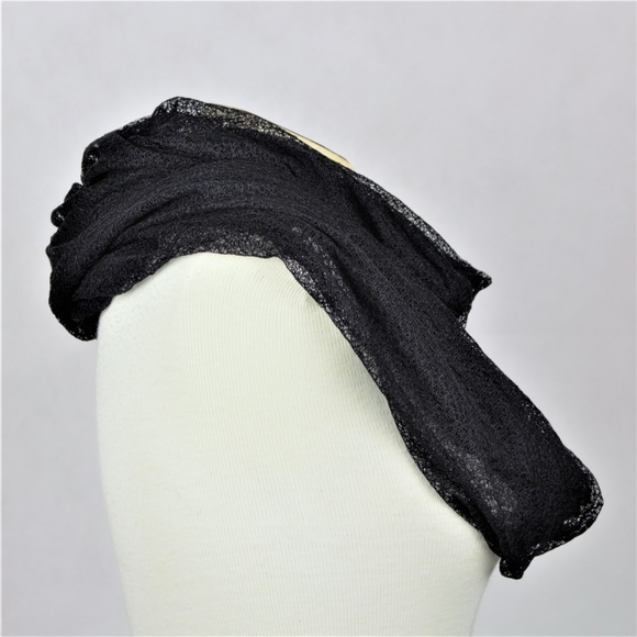 Vera Wang Simply Vera Sheer Black Scarf - Picture 3 of 8